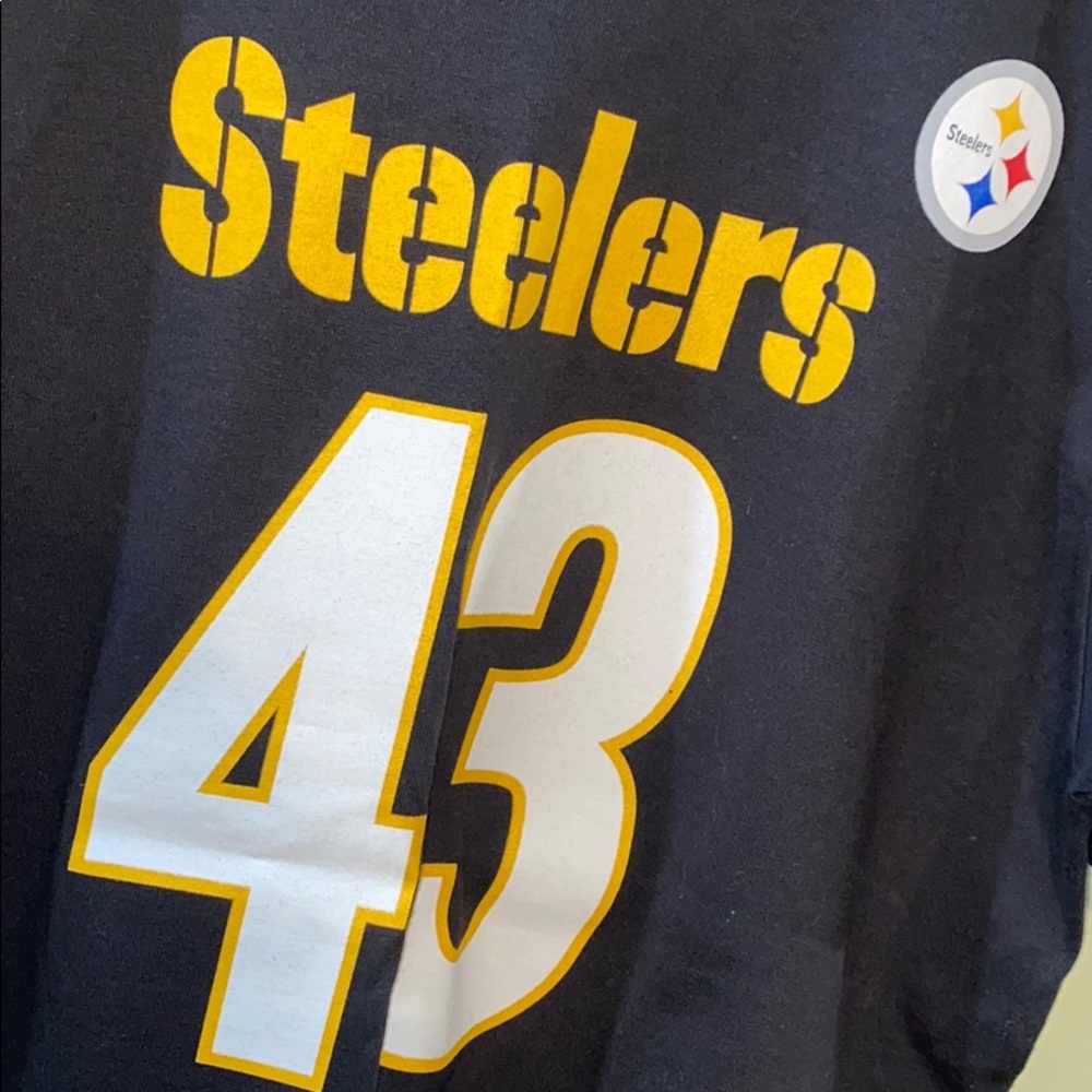 ❓NFL Steelers Polamalu 43 tee - Picture 2 of 5
